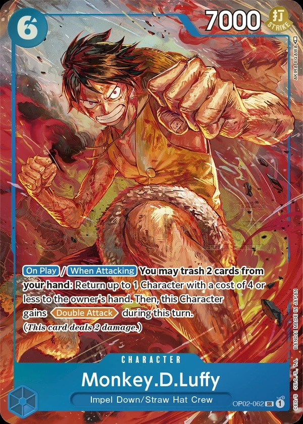 Monkey.D.Luffy (OP02-062_p1) Alt Art One Piece card