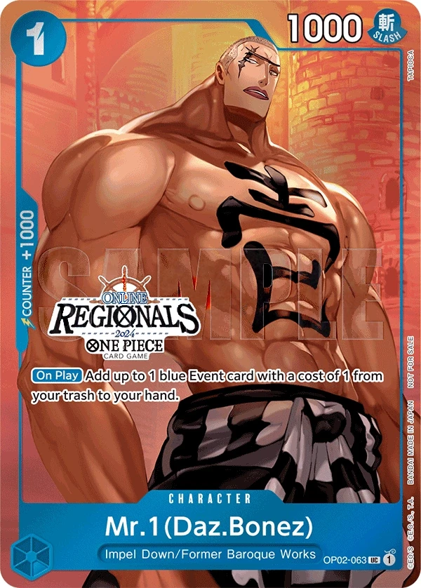 Mr.1(Daz.Bonez) (OP02-063_p1) Alt Art One Piece card