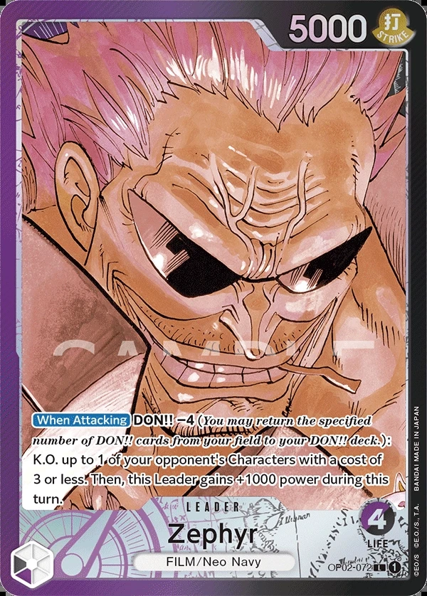 Zephyr (OP02-072_p1) Alt Art One Piece card