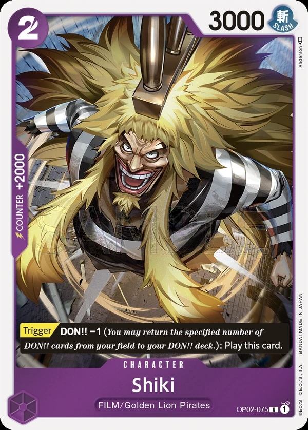 Shiki (OP02-075) One Piece Card Game card