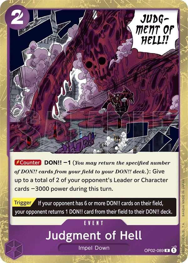 Judgment of Hell (OP02-089_p2) Alt Art One Piece card