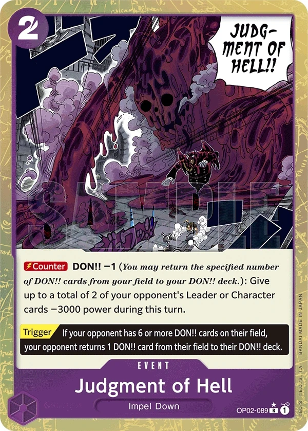 Judgment of Hell (OP02-089_p3) Alt Art One Piece card