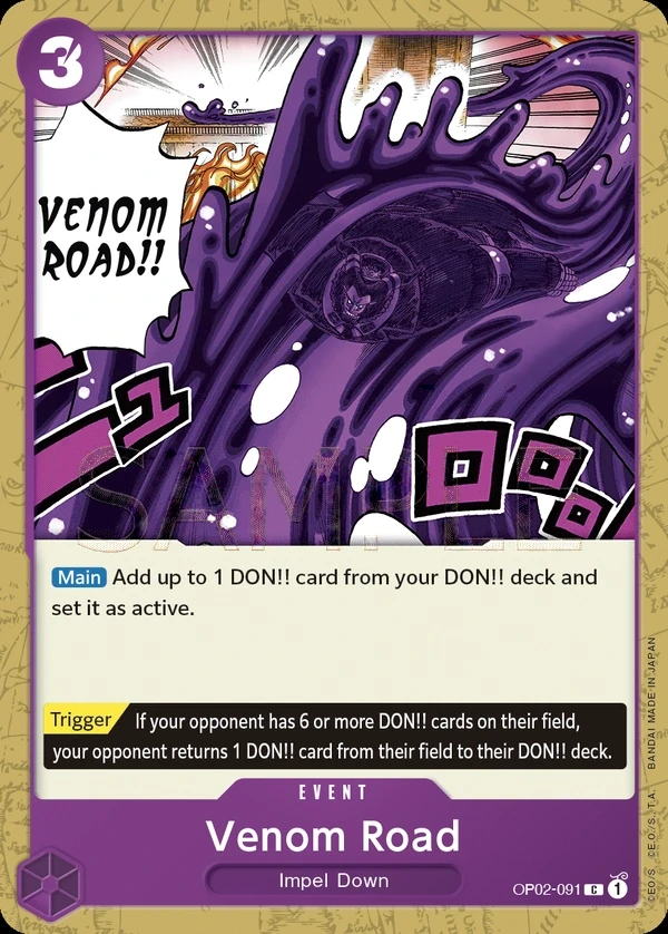 Venom Road (OP02-091) One Piece card