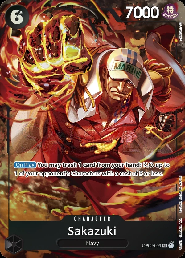 Sakazuki (OP02-099_p1) Alt Art One Piece card