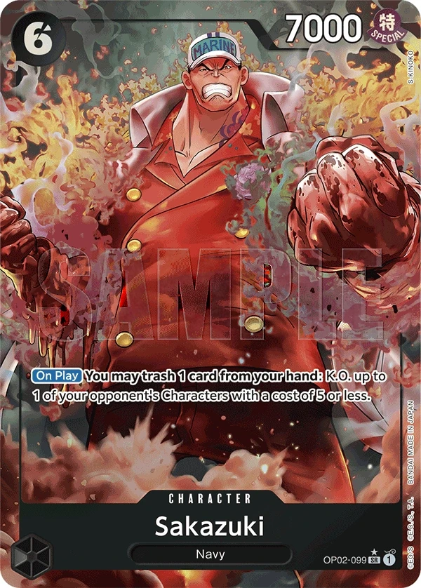 Sakazuki (OP02-099_p4) Alt Art One Piece card