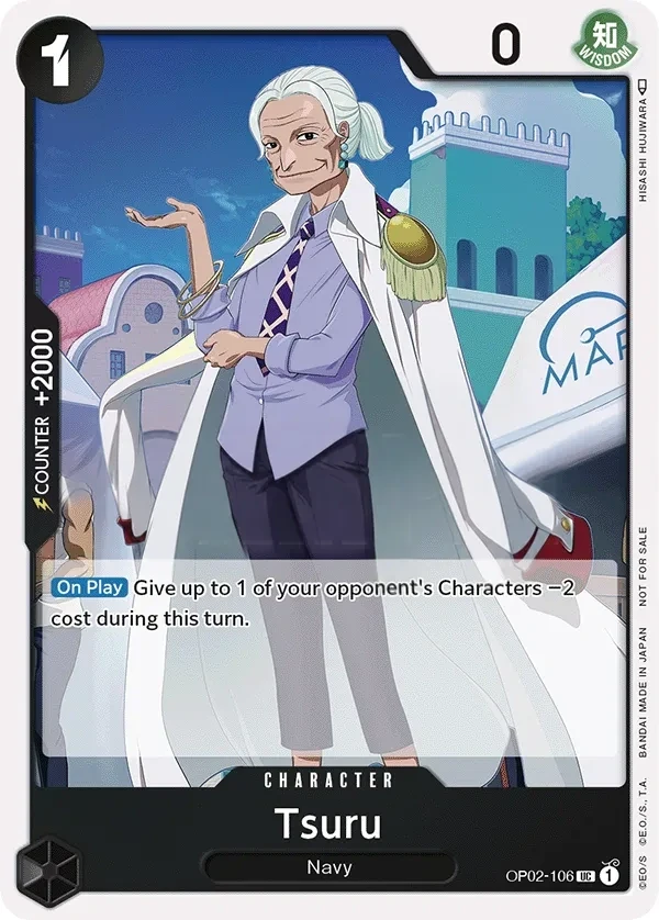 Tsuru (OP02-106_p1) Alt Art One Piece card