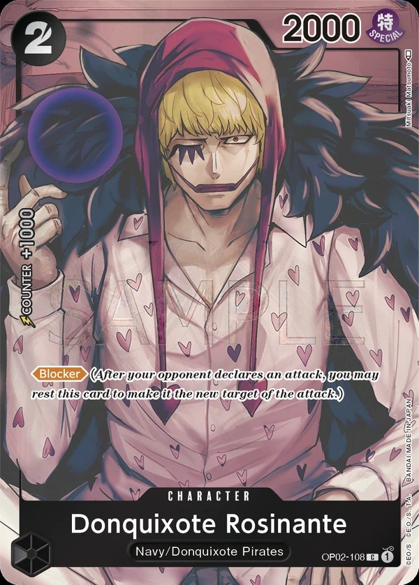 Donquixote Rosinante (OP02-108_p1) Alt Art One Piece card