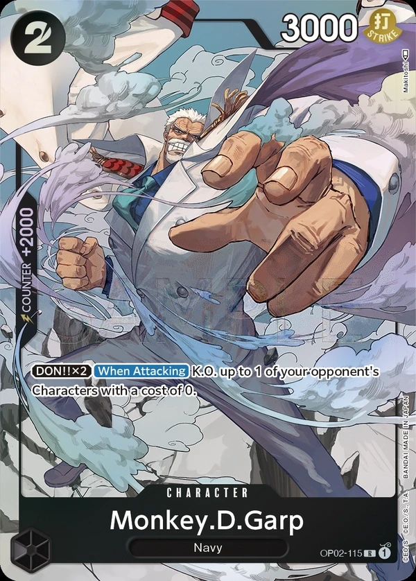 Monkey.D.Garp (OP02-115_p1) Alt Art One Piece card