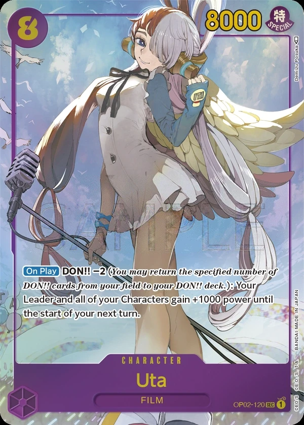 Uta (OP02-120_p1) Alt Art One Piece card