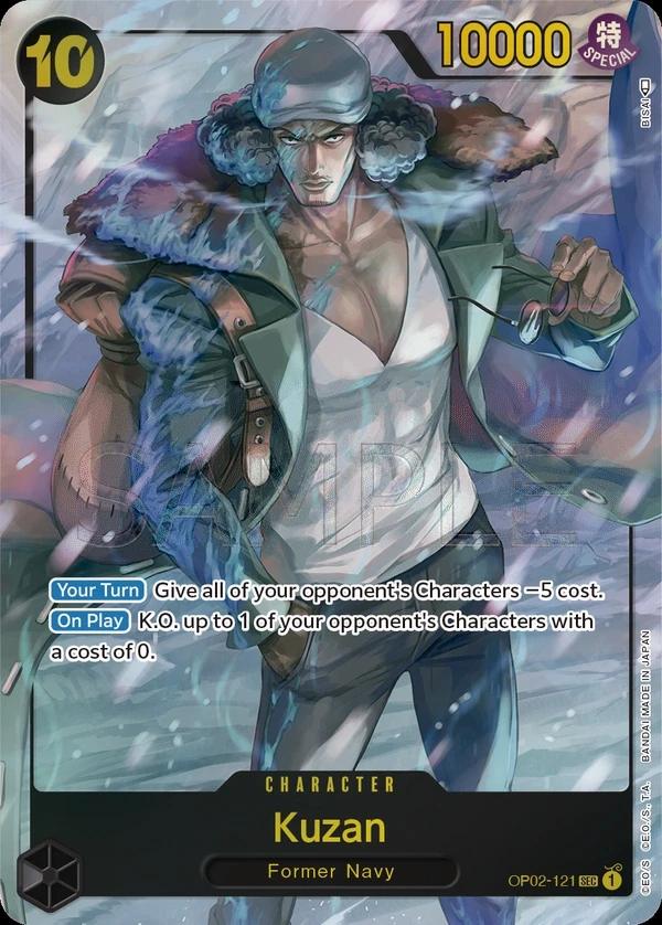 Kuzan (OP02-121_p1) Alt Art One Piece card