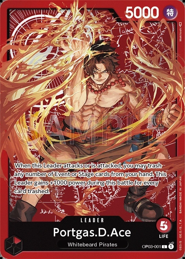 Portgas.D.Ace (OP03-001_p2) Alt Art One Piece card