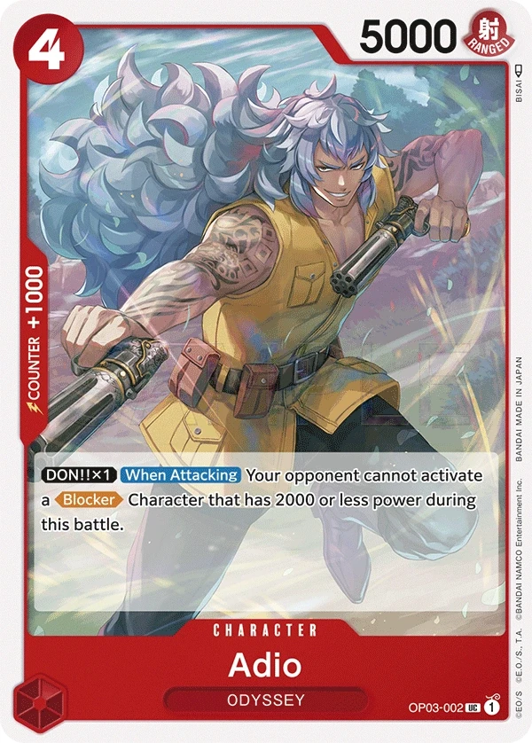 Adio (OP03-002) One Piece card
