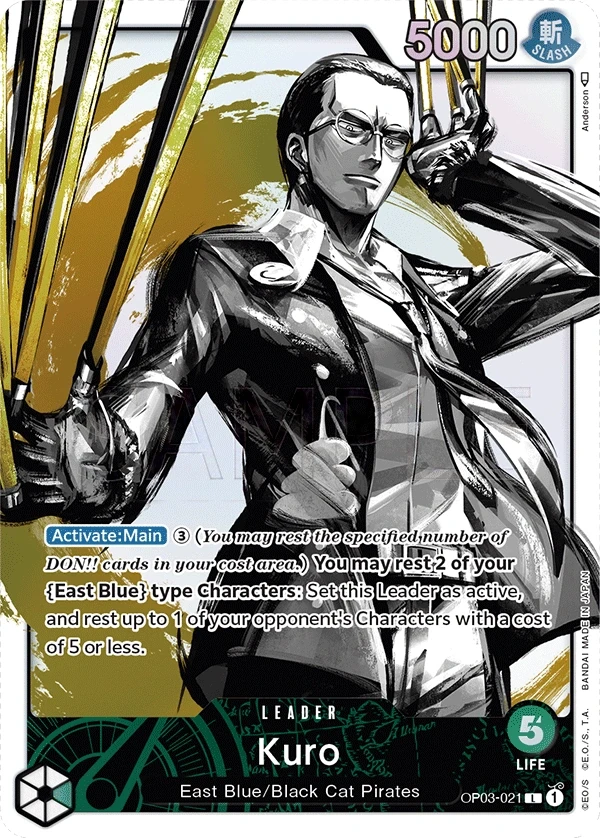 Kuro (OP03-021_p1) Alt Art One Piece card