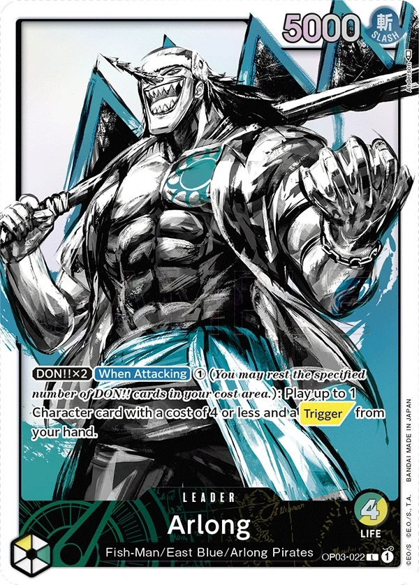 Arlong (OP03-022_p1) Alt Art One Piece card