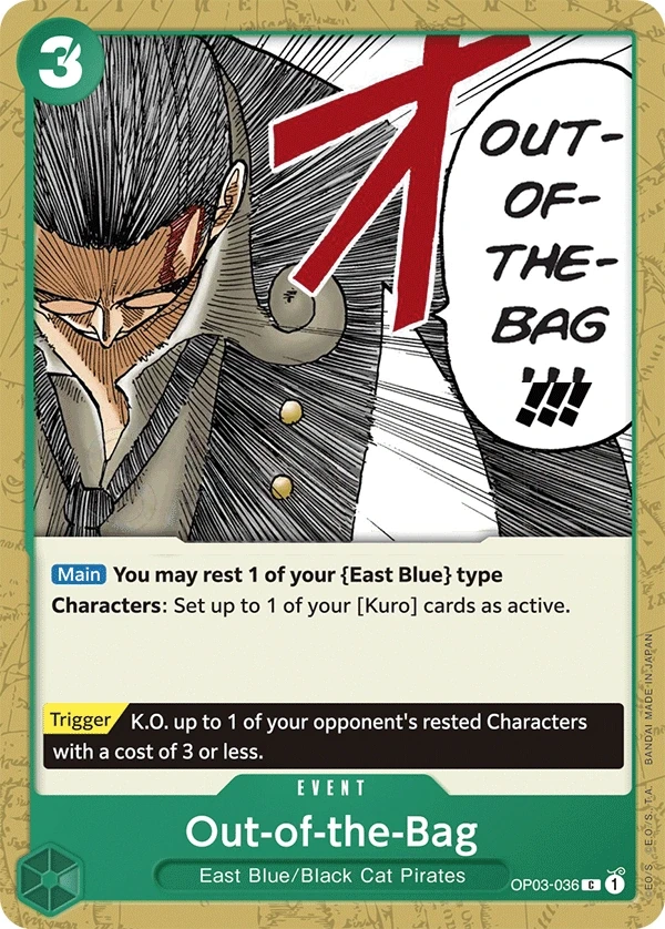 Out-of-the-Bag (OP03-036) One Piece card