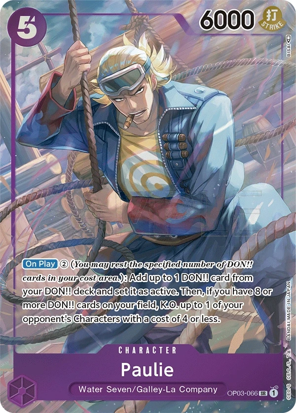 Paulie (OP03-066_p1) Alt Art One Piece card