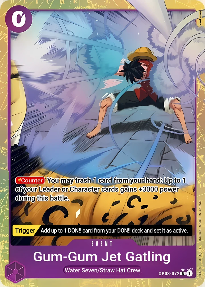 Gum-Gum Jet Gatling (OP03-072_p1) Alt Art One Piece card
