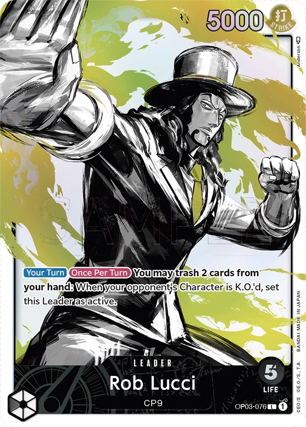 Rob Lucci (OP03-076_p1) Alt Art One Piece card