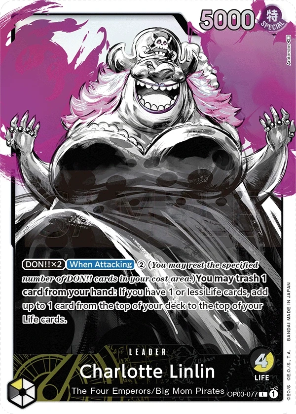 Charlotte Linlin (OP03-077_p1) Alt Art One Piece card