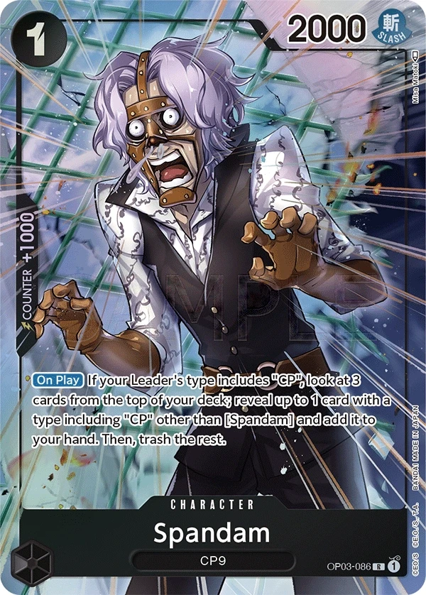 Spandam (OP03-086_p1) Alt Art One Piece card