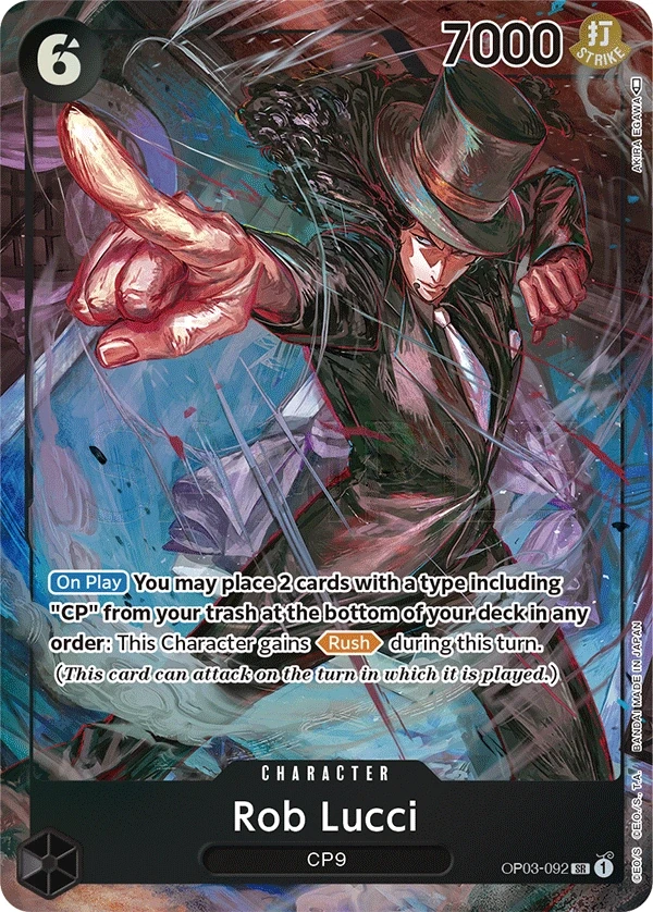 Rob Lucci (OP03-092_p1) Alt Art One Piece card