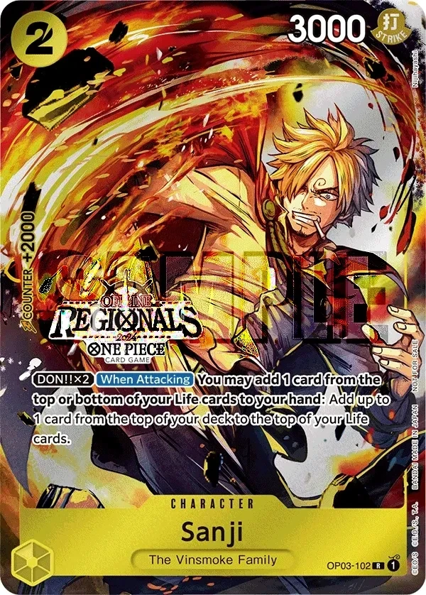 Sanji (OP03-102_p1) Alt Art One Piece card