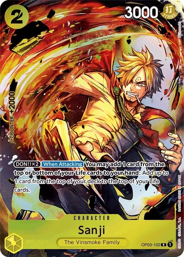 Sanji (OP03-102_p2) Alt Art One Piece card