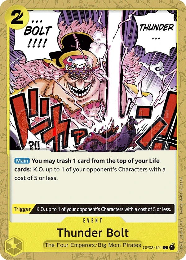 Thunder Bolt (OP03-121_r1) Reprint One Piece card