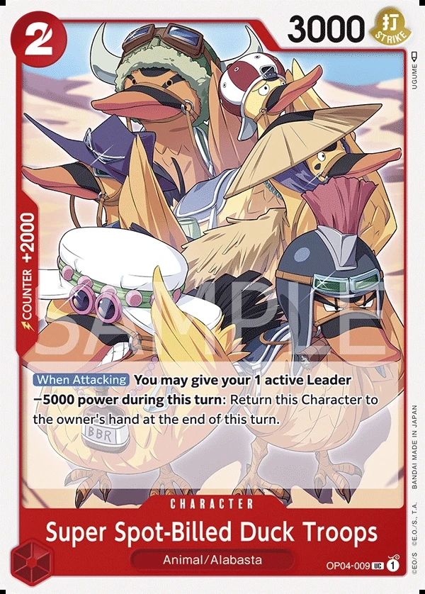 Super Spot-Billed Duck Troops (OP04-009) One Piece card