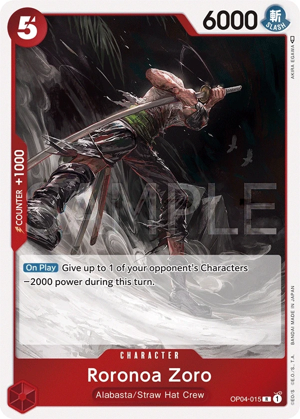 Roronoa Zoro (OP04-015) One Piece card