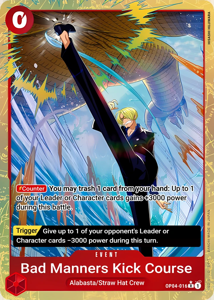 Bad Manners Kick Course (OP04-016_p1) Alt Art One Piece card