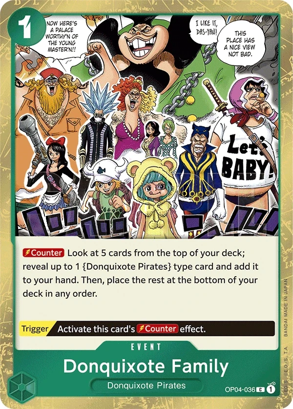 Donquixote Family (OP04-036_p2) Alt Art One Piece card