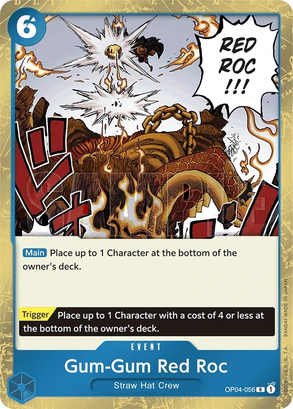 Gum-Gum Red Roc (OP04-056_p2) Alt Art One Piece card