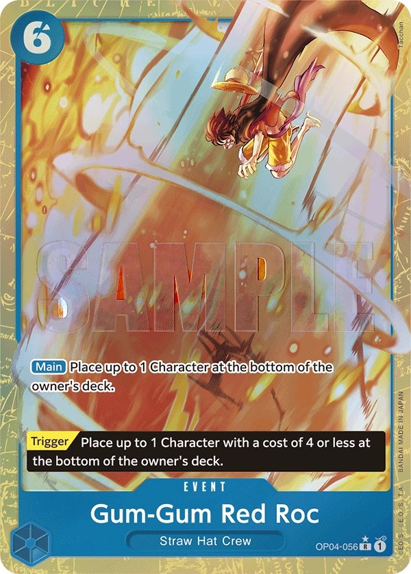 Gum-Gum Red Roc (OP04-056_p4) Alt Art One Piece card