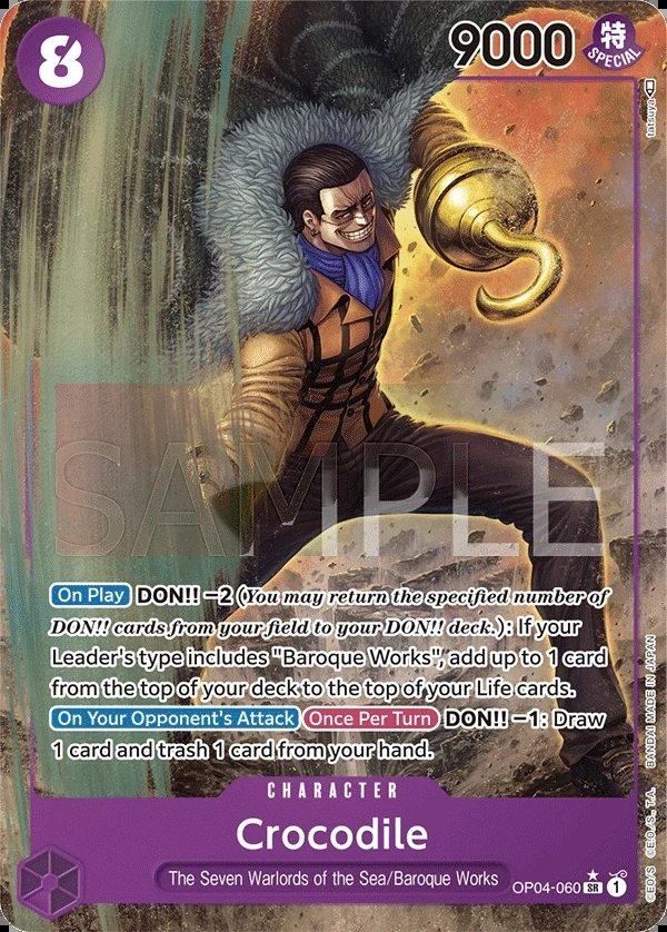 Crocodile (OP04-060_p1) Alt Art One Piece card