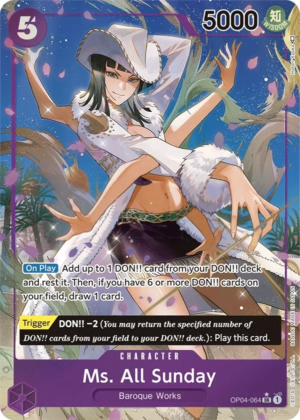 Ms. All Sunday (OP04-064_p1) Alt Art One Piece card