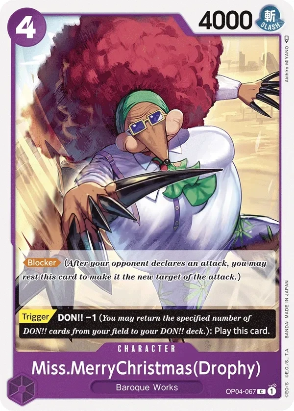 Miss.MerryChristmas(Drophy) (OP04-067) One Piece card