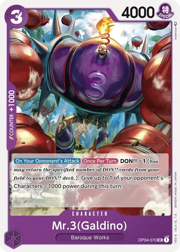 Mr.3(Galdino) (OP04-070) One Piece card