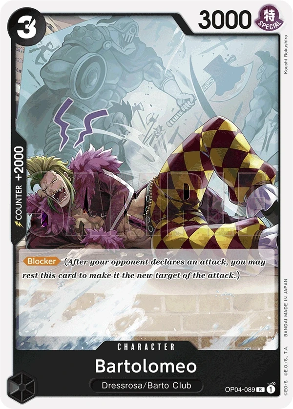 Bartolomeo (OP04-089_r1) Reprint One Piece card