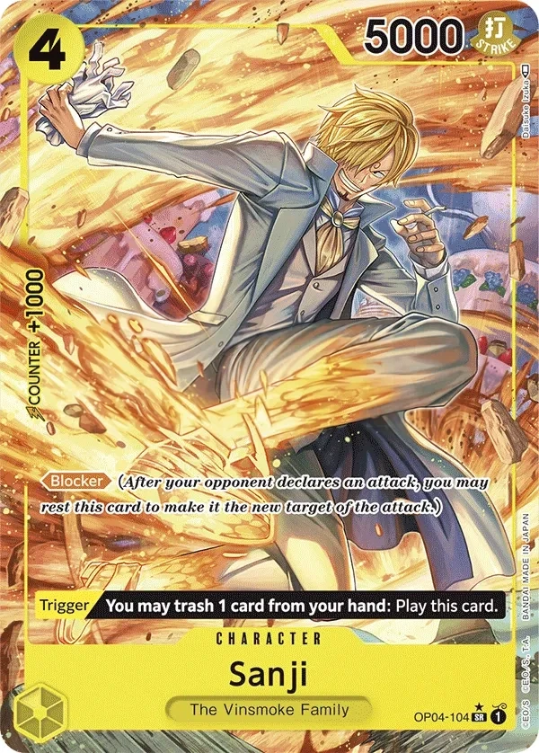 Sanji (OP04-104_p1) Alt Art One Piece card