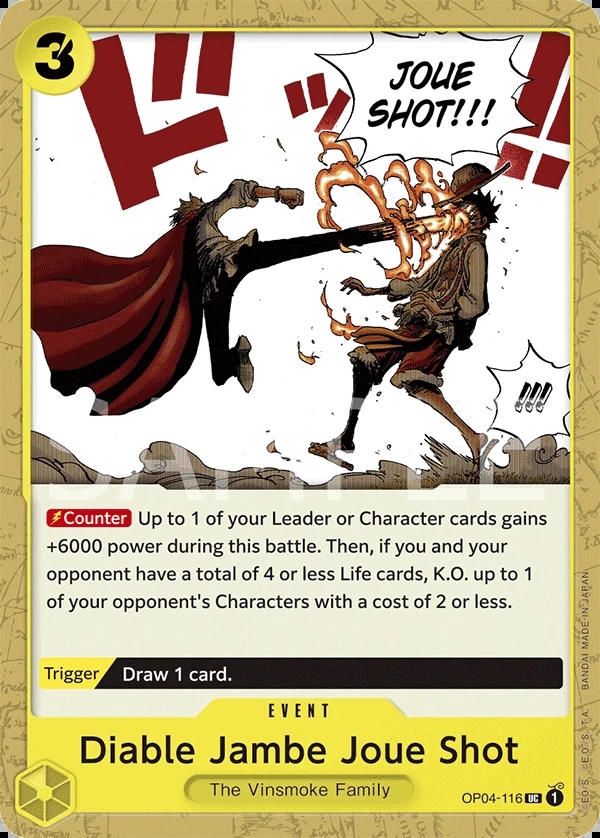Diable Jambe Joue Shot (OP04-116) One Piece card