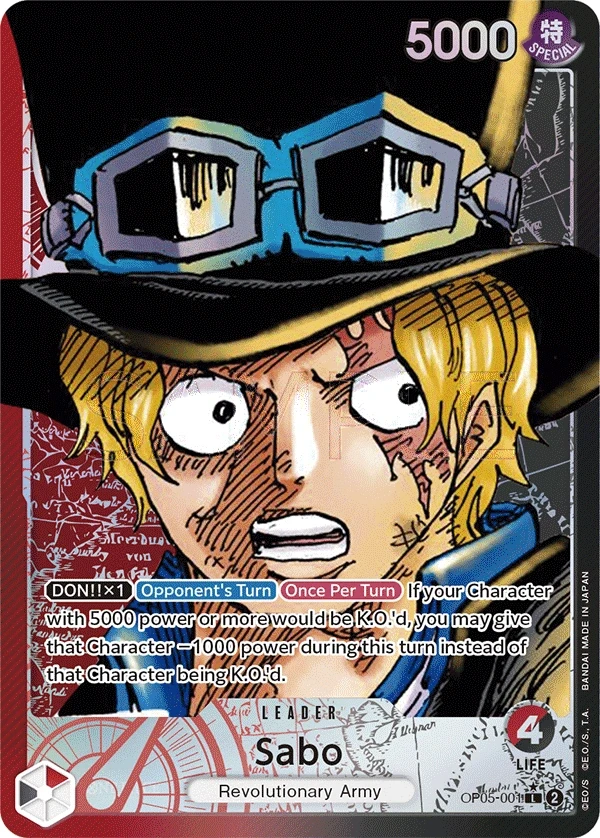 Sabo (OP05-001_p1) Alt Art One Piece card