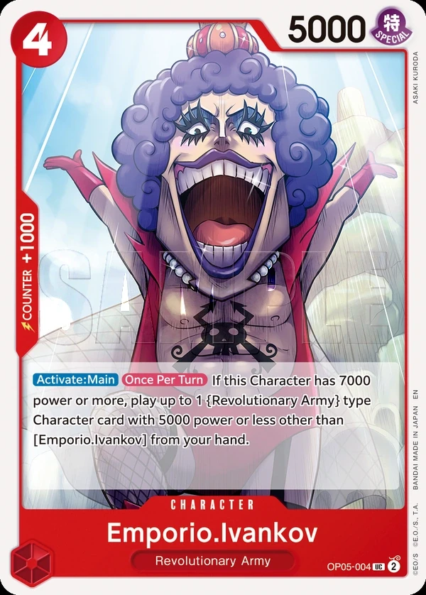 Emporio.Ivankov (OP05-004_r1) Reprint One Piece card