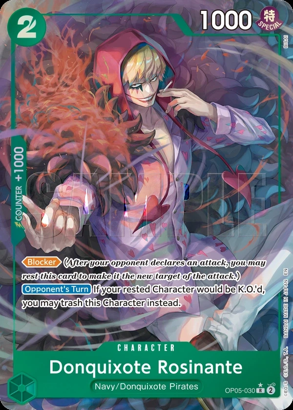 Donquixote Rosinante (OP05-030_p1) Alt Art One Piece card