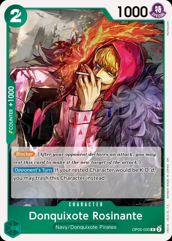 Donquixote Rosinante (OP05-030_r1) Reprint One Piece card