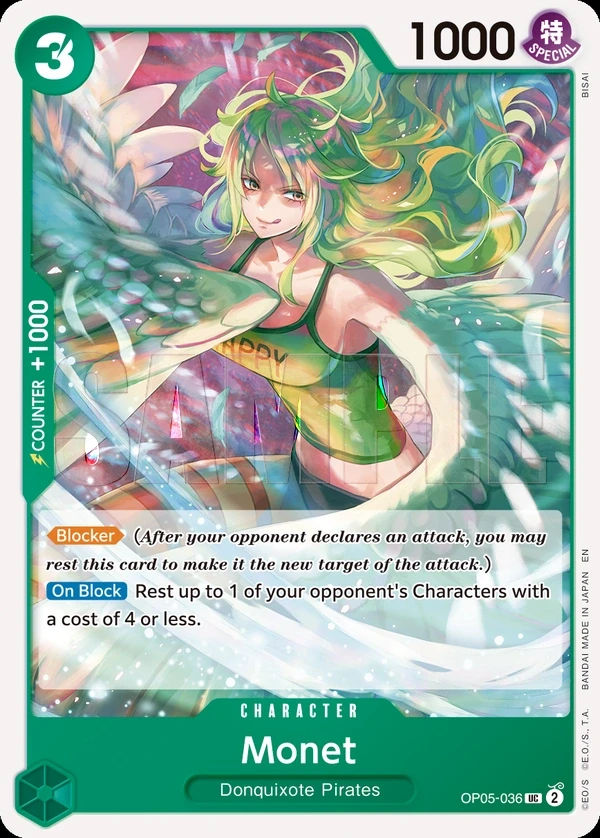 Monet (OP05-036_r1) Reprint One Piece card