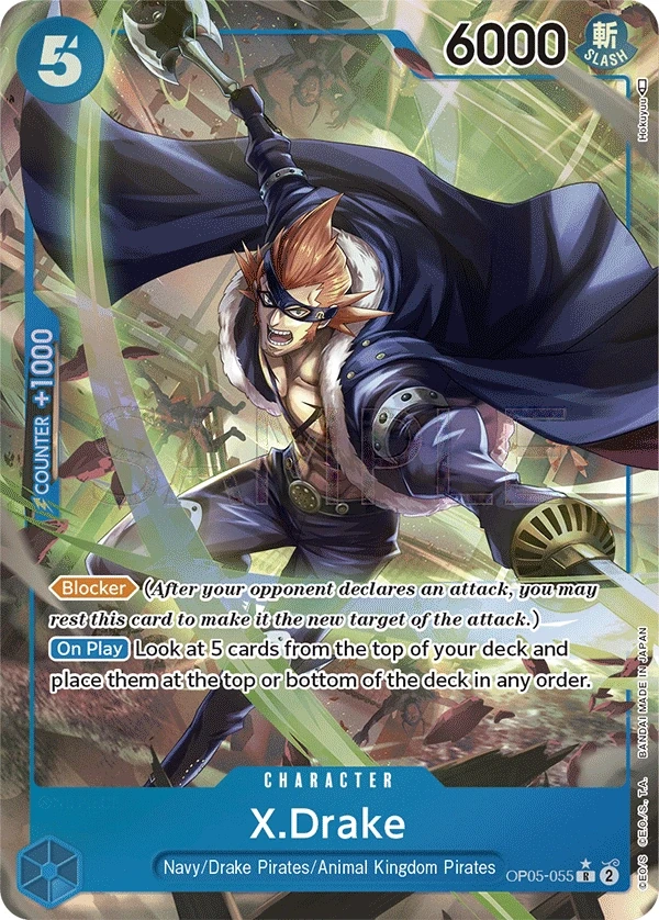 X.Drake (OP05-055_p1) Alt Art One Piece card