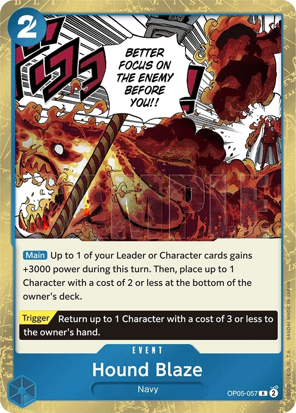 Hound Blaze (OP05-057_p2) Alt Art One Piece card