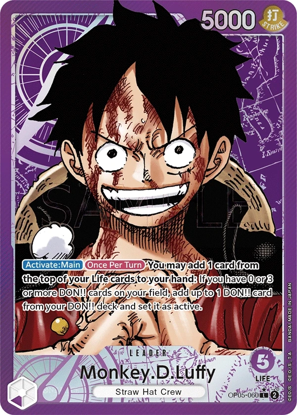 Monkey.D.Luffy (OP05-060_p1) Alt Art One Piece card