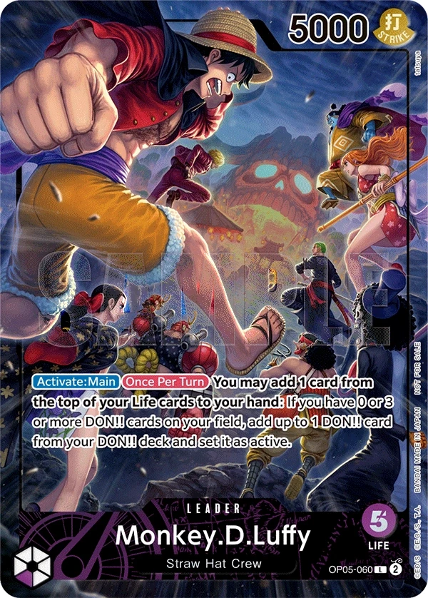 Monkey.D.Luffy (OP05-060_p2) Alt Art One Piece card